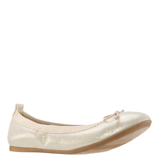 Nina Shoes Girls Esther Platino Shimmer Ballet Flats
