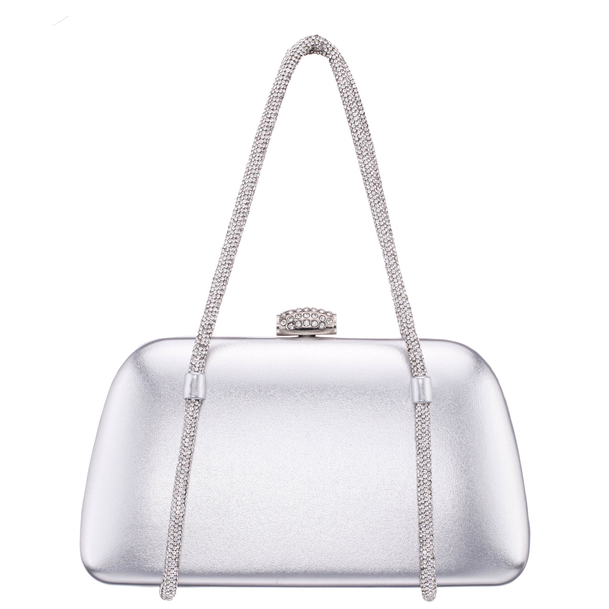 Nina Shoes Camara Silver Metal Glaze PU/Glass Crystal Minaudiere