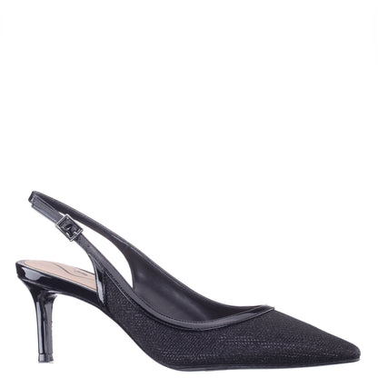 Nina Shoes Nazuri Black Mid-Heel Pumps