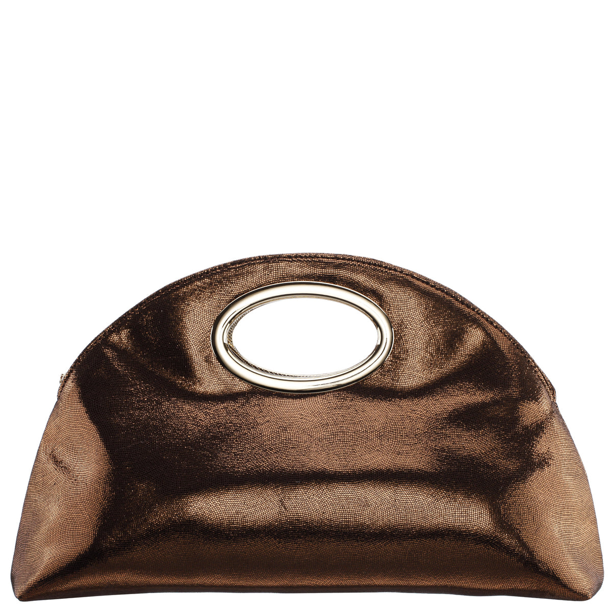 Nina Shoes Jael Brown Metallic Geo Swirl Fabric Handle Bag