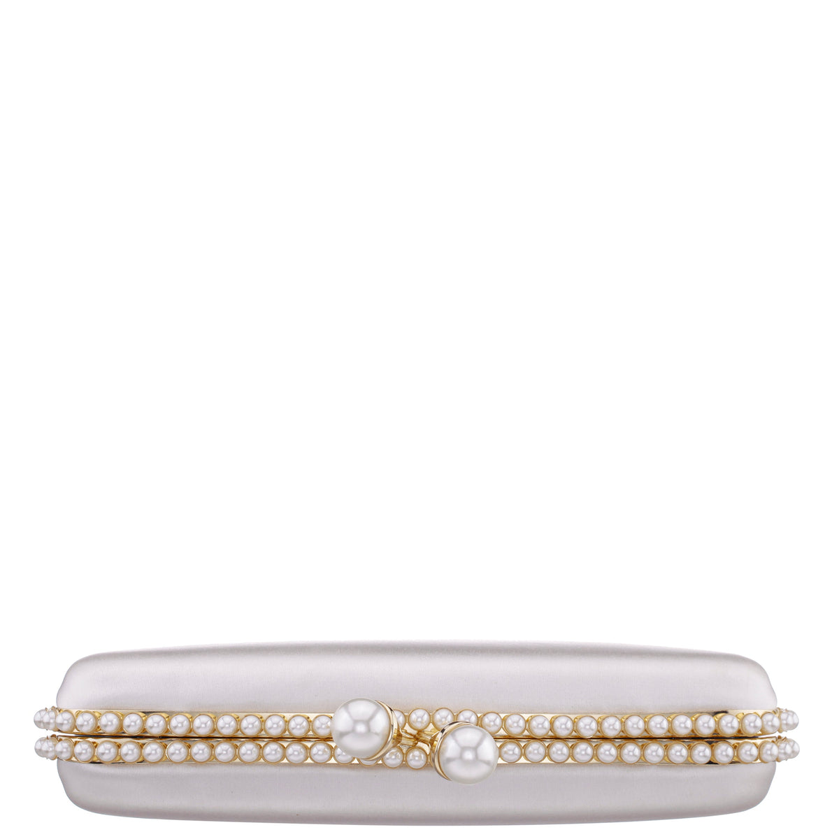 Nina Shoes Goddess Beige Satin / Plastic Pearl Minaudiere