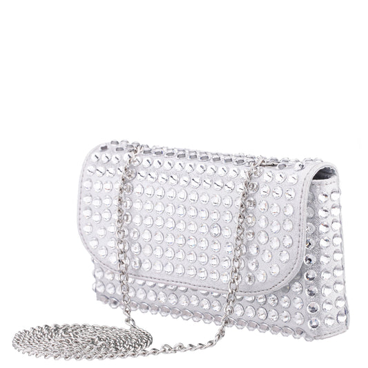Nina Shoes Bixby Silver Glamex Crossbody Bag