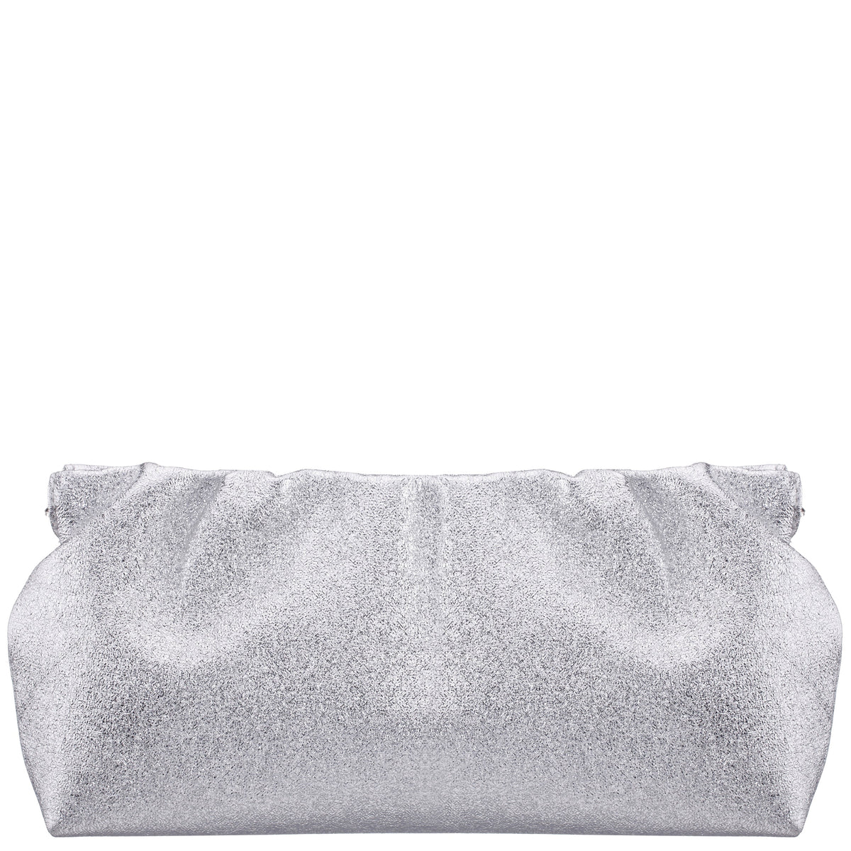 Nina Shoes Thea-T Silver Stellarglow Fabric Frame Clutch