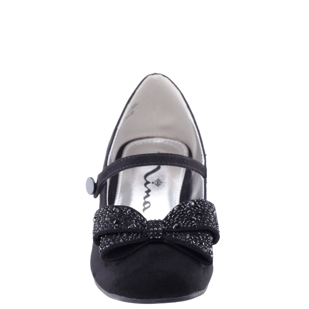 Nina Shoes Girls Nole Black Suede Mary Jane Pumps