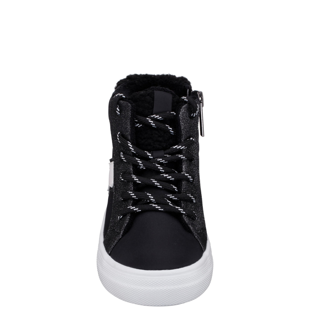 Nina Shoes Girls Tricia Black Inside Zip High Top Sneakers
