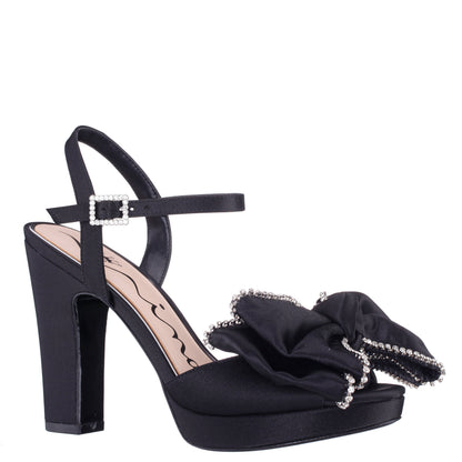 Nina Shoes Sarai Black Ankle Strap High-Heel Platform Sandals
