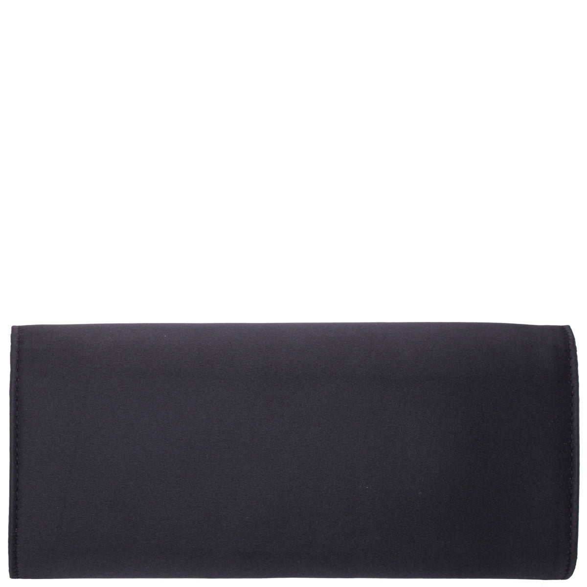Nina Shoes Twila Black Satin/Glass Crystal Envelope Clutch