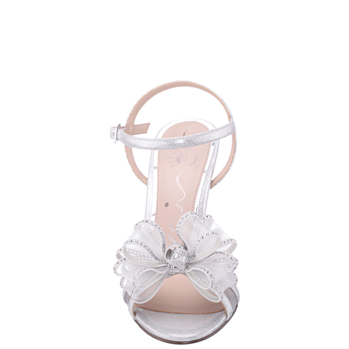 Nina Shoes Vayda Silver Ankle Strap High-Heel Sandals